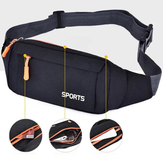 Men's and Women's Outdoor Sports Pockets Multifunctional Soft Leather Running Mobile Phone Bag Cycling Personal Wallet