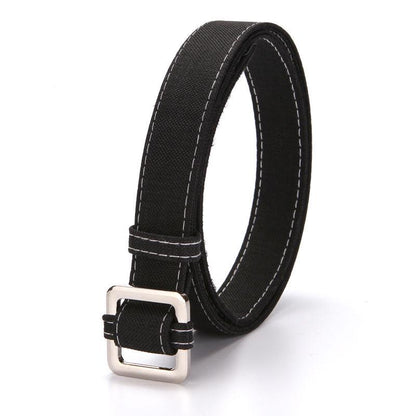 Belt Pants Belt Female Simple Wild Denim Youth Students Free Punching Woven Belts Casual