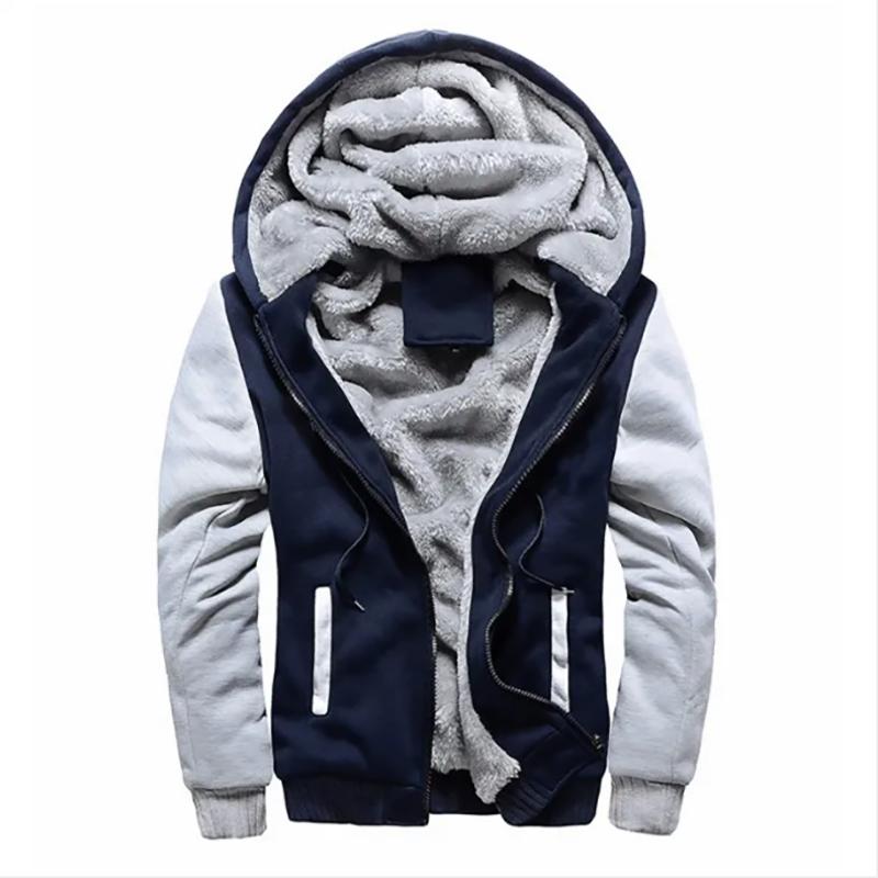Camouflage Plus Velvet Sweater Hooded Jacket Men's Plus Size Jackets Autumn and Winter Sports Loose Outwear Jackets