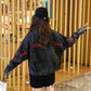Retro Short Embroidered Denim Jacket Women's Spring and Autumn Korean Style Loose All-match Jacket Top