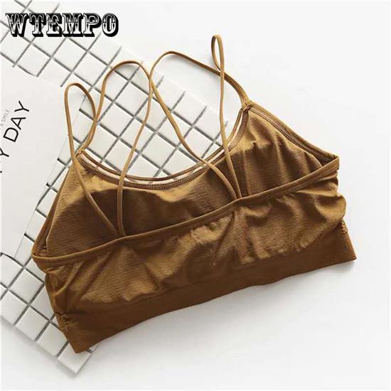 Push Up Sports Bra High Impact Running Padded Women Sexy Seamless Brassiere Workout Gym Top Tank