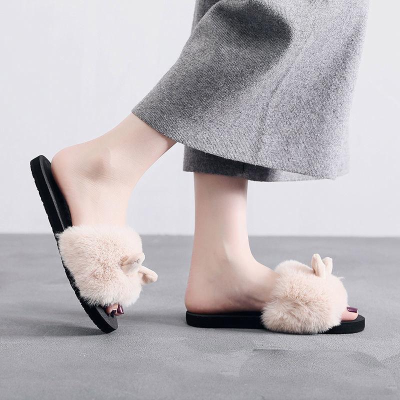 Autumn and Winter Pure Cotton Slippers Indoor Non-slip Soft-soled Shoes Warm Simple Plush Cotton Shoes