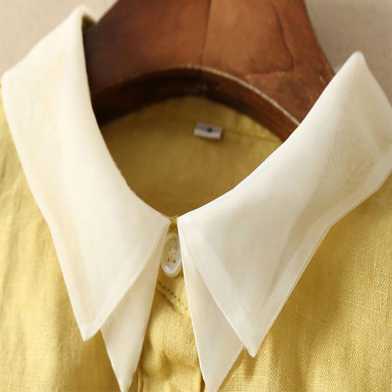 Summer Women's Doll Collar Short Sleeve Mid-length Dress Solid Color Large Size Long Dress