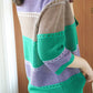 Spring Striped Hollow Ladies Knitwear Thin Knit Mid Sleeves Round Neck Loose