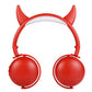 Durable Cartoon Bluetooth 5.0 Headset Wireless Foldable Little devil Cat-ear Antler Stereo headphone