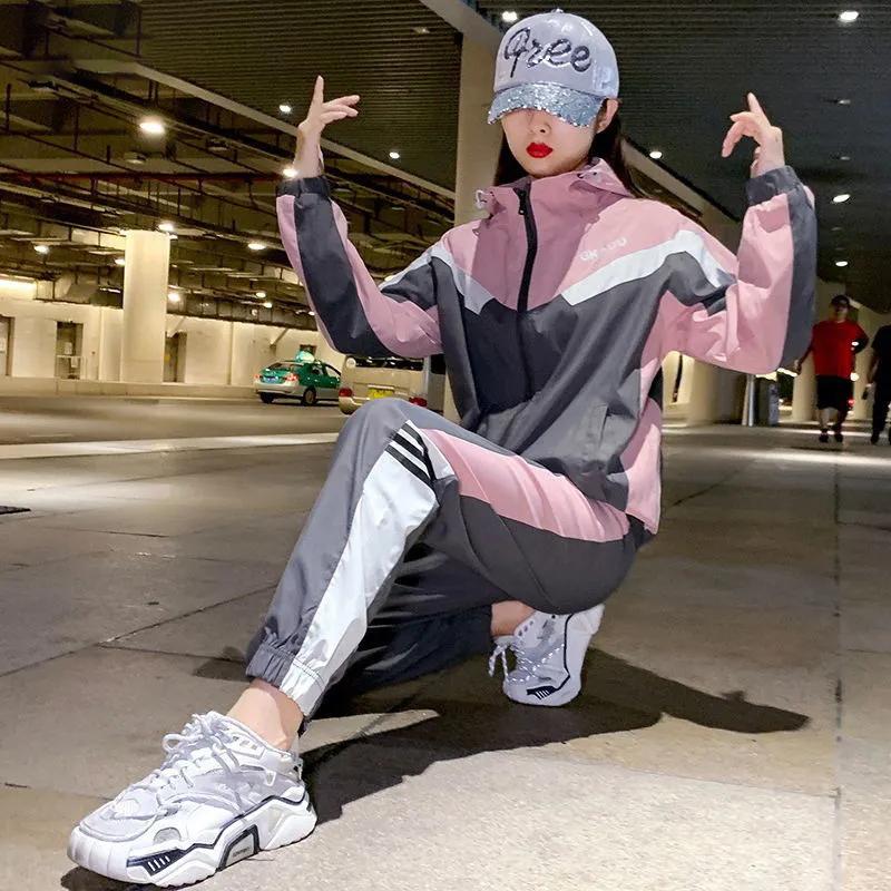 Autumn and Winter Sports Suit Female Casual Loose Student Two-piece Gym Fitness Suit Couples Wear Yoga Clothes Sportswear Sets