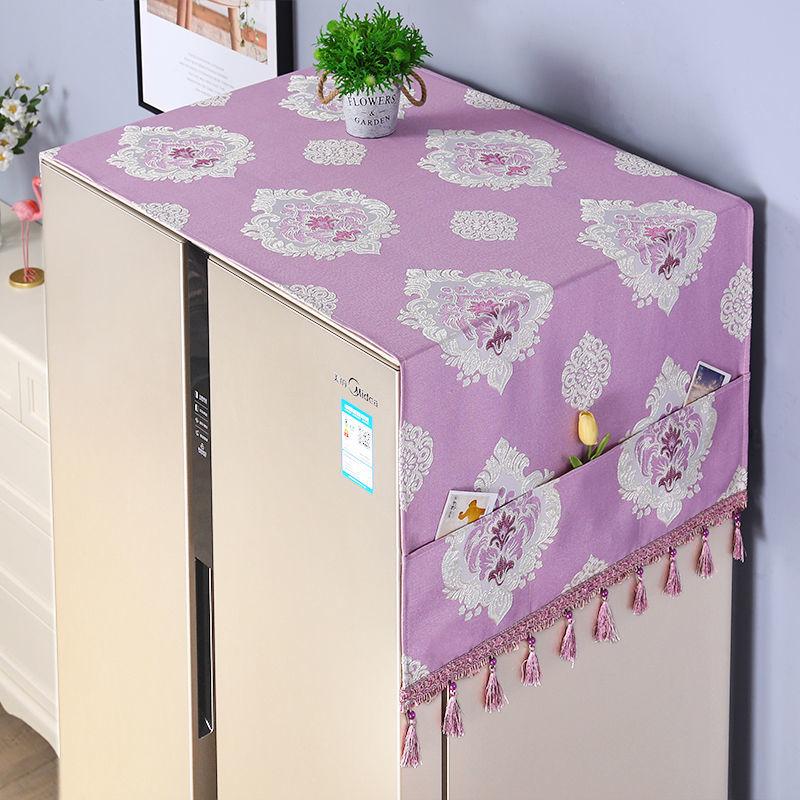Fridge Dust Cover Washing Machine Cover Household Dust Proof Covers with Storage Pockets
