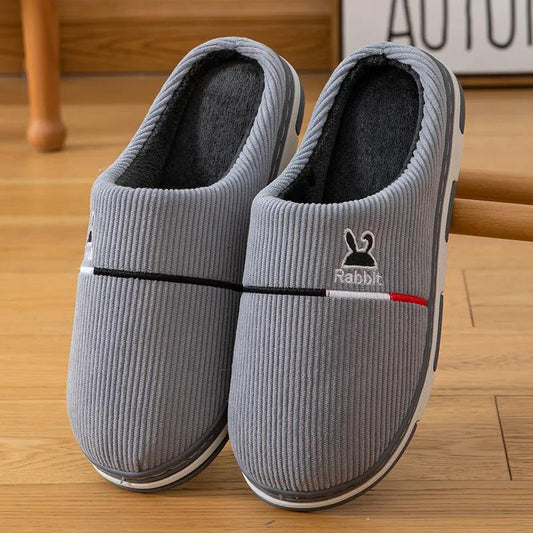 Cotton Slippers for Men and Women Cute Winter Non-slip Couple Indoor Warm and Comfortable Thick-soled Slippers