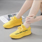 Ladies Flying Woven Sports Shoes Spring and Autumn Mesh Breathable Casual Shoes Non-slip Lightweight Running Shoes