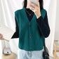 Spring and Autumn V-neck Loose Waistcoat Casual Slimming Cardigan Sweater Sleeveless Knitted Female Top