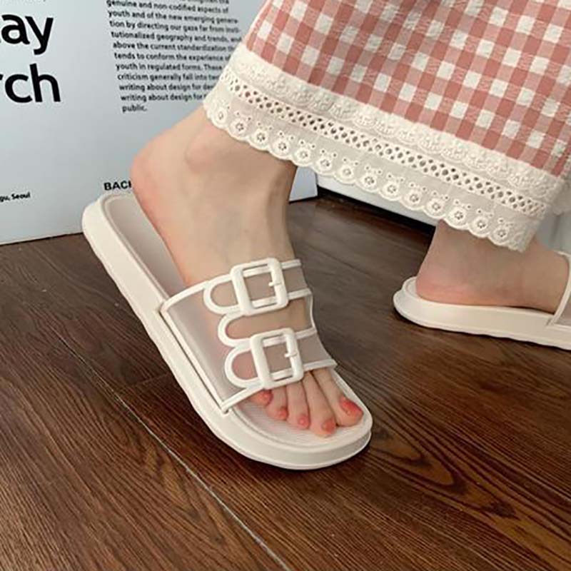 Cute Girl Heart Sandals and Slippers Student Home Fashion Non-slip Indoor Outdoor Sandals and Slippers Female Summer