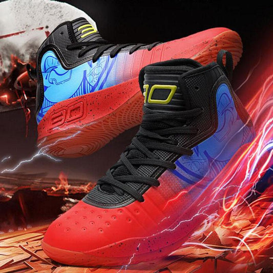 Men Sneakers Running High-top Basketball Shoes Shockproof Comfortable Breathable Lightweight Shoes