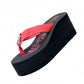 Thick-soled Flip-flops Women's Summer Home Non-slip Outer Wear High-heel Sandals and Slippers Rubber Soles Are Light and Soft