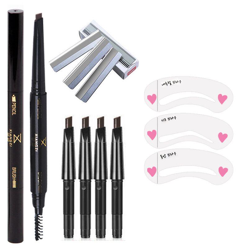 [5 packs] Double-headed eyebrow pencils of sproof, no blooming, eyebrow repair and thrush tools