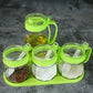 Household Kitchen Glass Condiment Box Set Soy Sauce Seasoning Salt Shaker Tank Storage Box