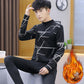 Thermal Underwear Men's Student Long-sleeved Warm Clothes Plus Velvet Thickening Suit Youth Autumn Clothes Long Trousers