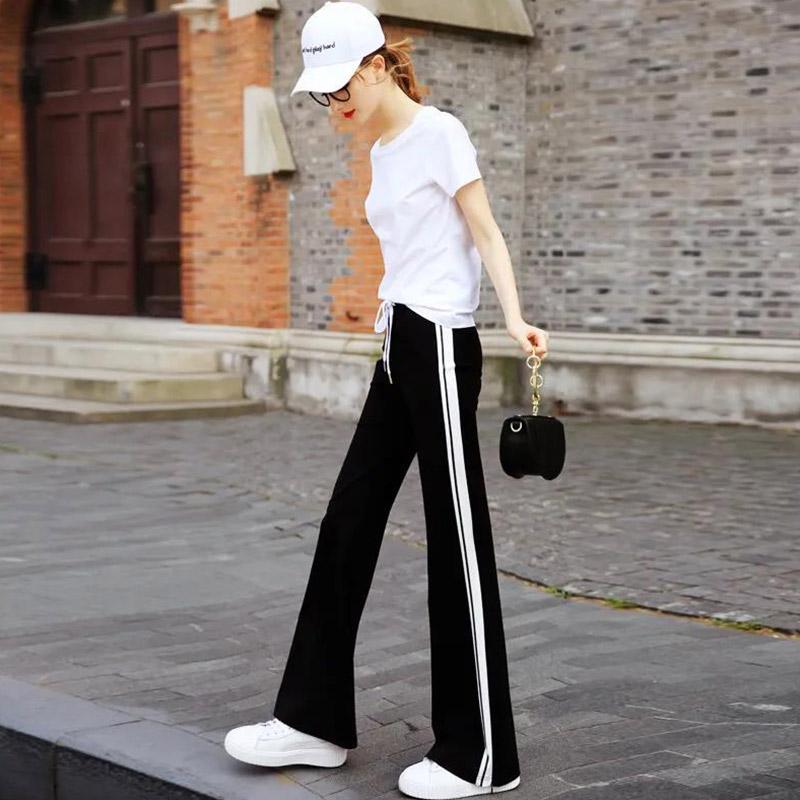 Casual Pants Trousers Women Loose Wide-leg Spring Summer Autumn Micro-flared Pants Straight Large Size Fashion Sports Pants