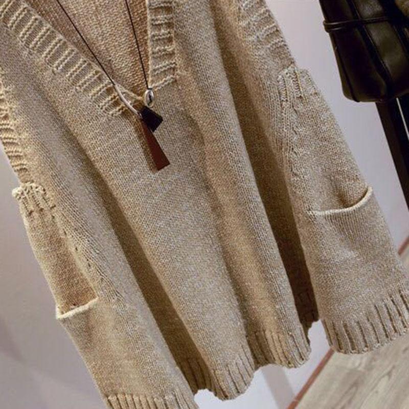 Spring and Autumn Loose Plus Size Sweater Pullover V-neck Sleeveless Vest Fashion Knitted Female Vest