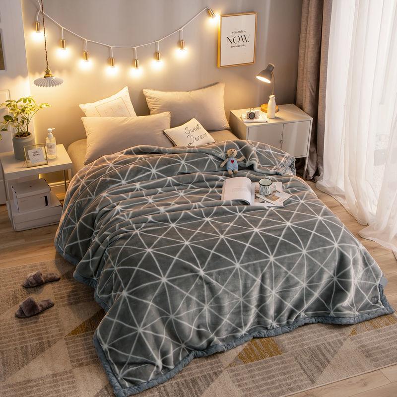 Coral Fleece Blanket Double-thickened French Fleece Sheets Double-sided Fleece Duvet Keeps Warm In Autumn and Winter