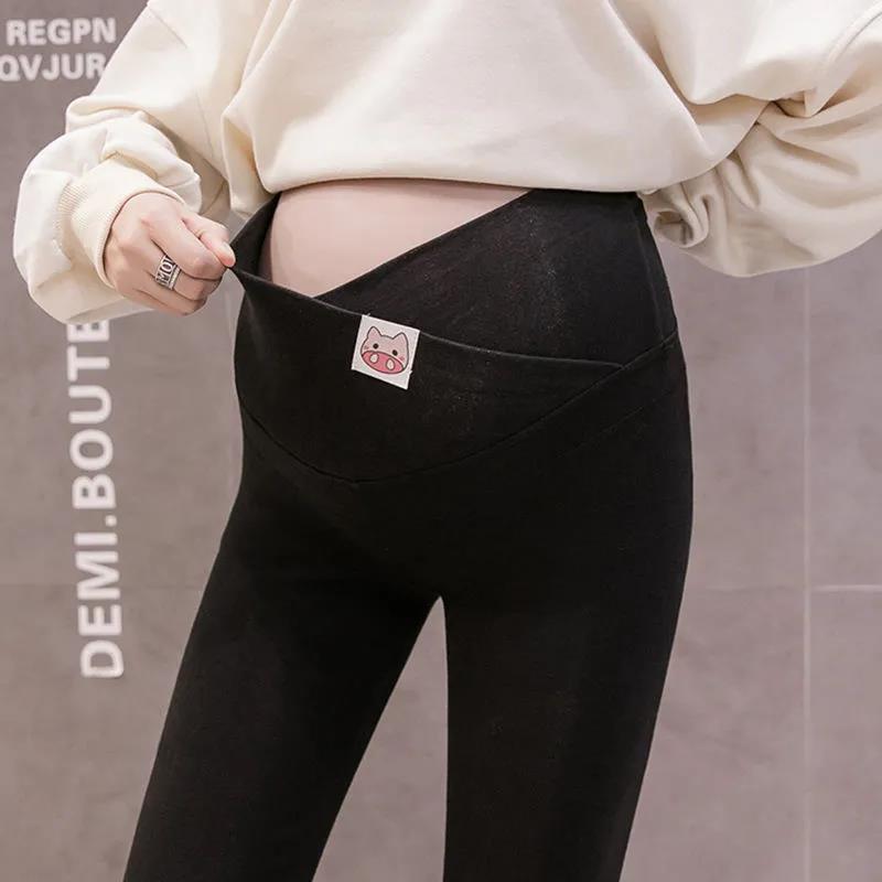Maternity Pants Winter Wear Plus Cashmere Pregnant Women Pants Autumn and Winter Wear Tide Mother Pregnant Women Leggings