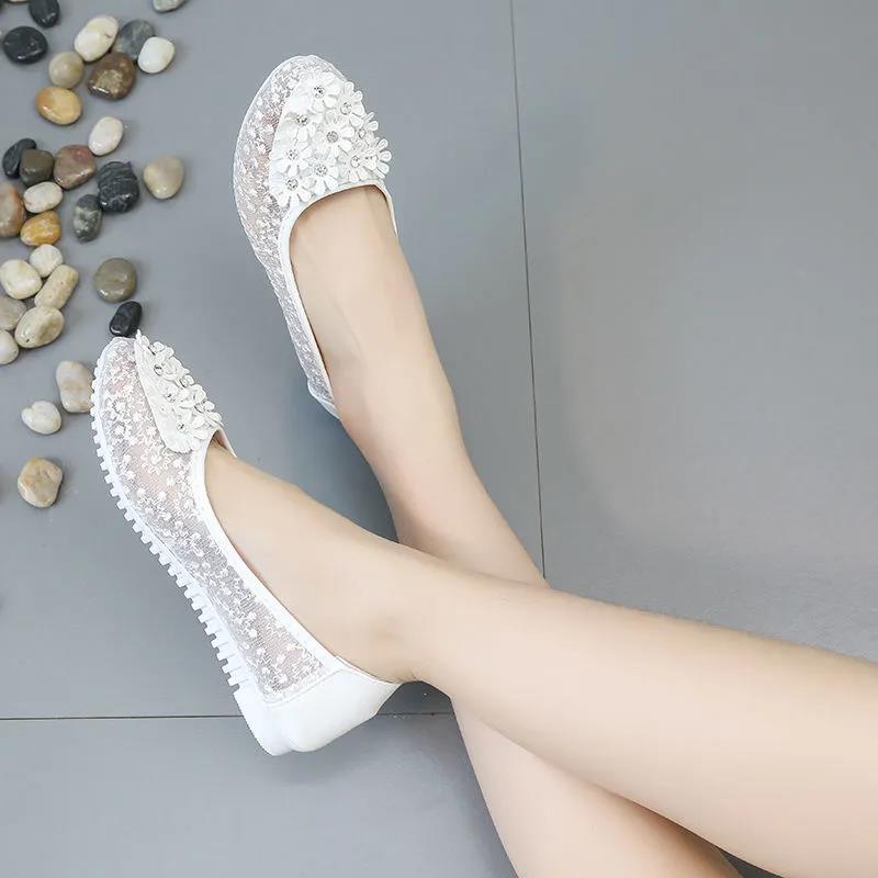 Women's Shoes Summer Sandals Breathable Mesh Single Shoes Shoes Flat Shoes Pedal Peas Shoes Tide
