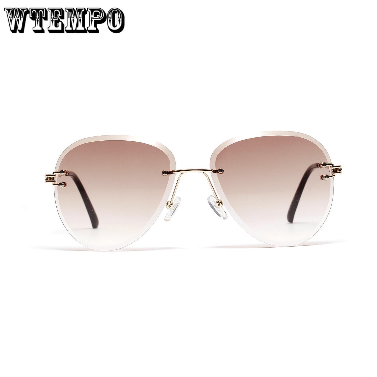 WTEMPO Sunglasses Men's Sunglasses women Borderless Diamond Cut Popular Sunglasses