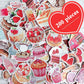 100pcs Sweet Cake Seal Stickers Set Chocolate Fruit Pudding Cream Donuts Sticker for DIY Decoration Kids Gift