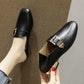 Soft Leather Thick Heel Shoes Female Spring Summer Small Leather Shoes British Style Wild Retro Square Head Single Shoes