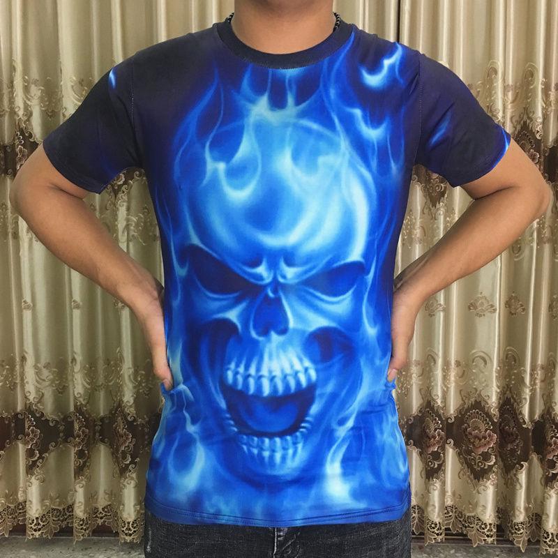 Personalized short-sleeved T-shirt large size men's clothes summer 3D digital printing T-shirt men
