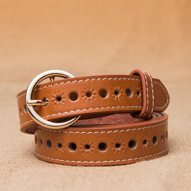WTEMPO Belt Women's Faux Leather Buckle Skinny Belt Thin Waistband Sashes