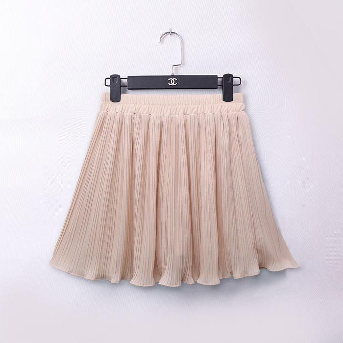 High Waist Chiffon Pleated Skirt Women Summer Mini Skirt Sexy Beach Skirt Short Ladies Skirts