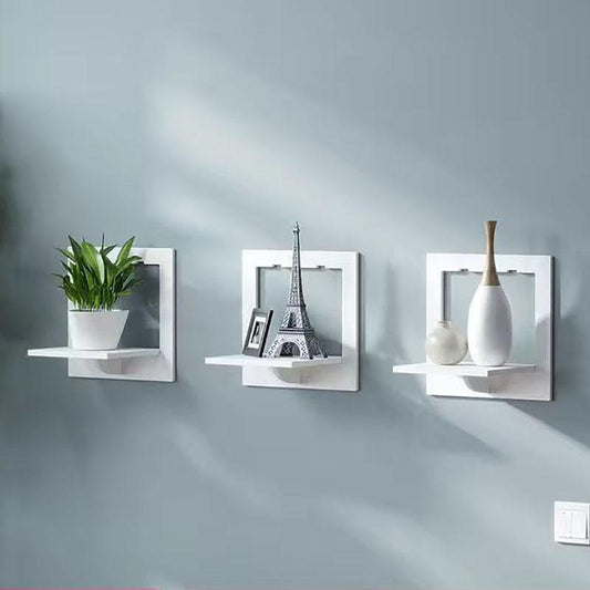 Living Room Wall Shelf Clapboard Free Perforation Wall Hanging Decorative Flower Stand Green Radish Succulent Shelf Wall Decoration Shelf