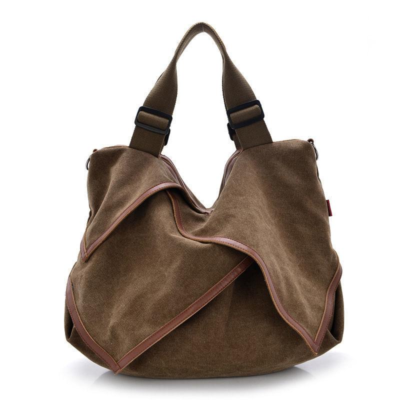 Women Large Capacity Canvas Bags Travel Casual Large Daily Shoulder Tote Shopper Handbag Simple Hobo Bags