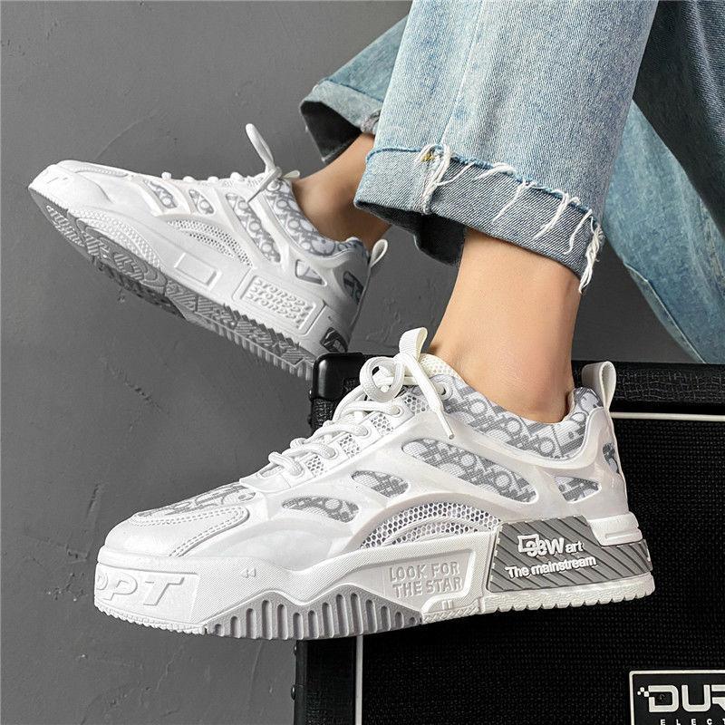 Autumn Breathable Sneakers Men's All-match Trend Casual Student Mesh Shoes Men's Korean Version of The Trendy Shoes Men's Shoes