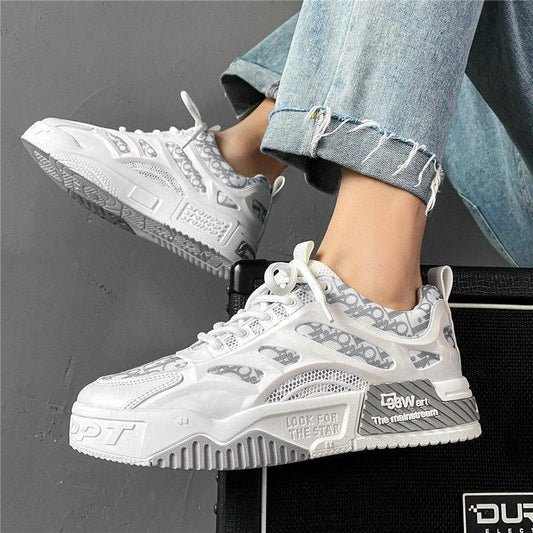 Autumn Breathable Sneakers Men's All-match Trend Casual Student Mesh Shoes Men's Korean Version of The Trendy Shoes Men's Shoes