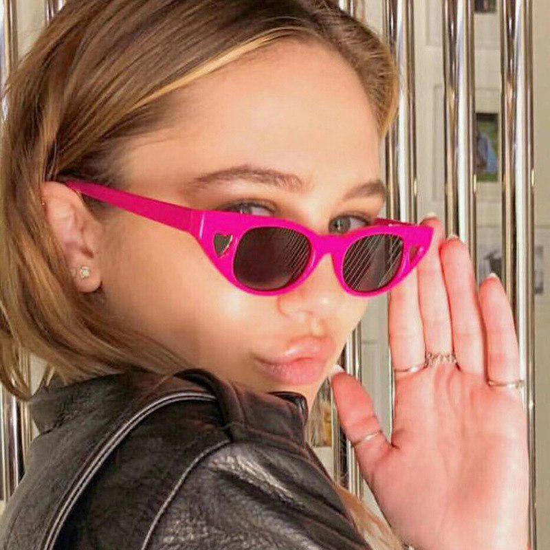 Small Vintage Sunglasses Women Cat Eye Brand Designer Retro Cateyes Sun Glasses Female Frame Love He