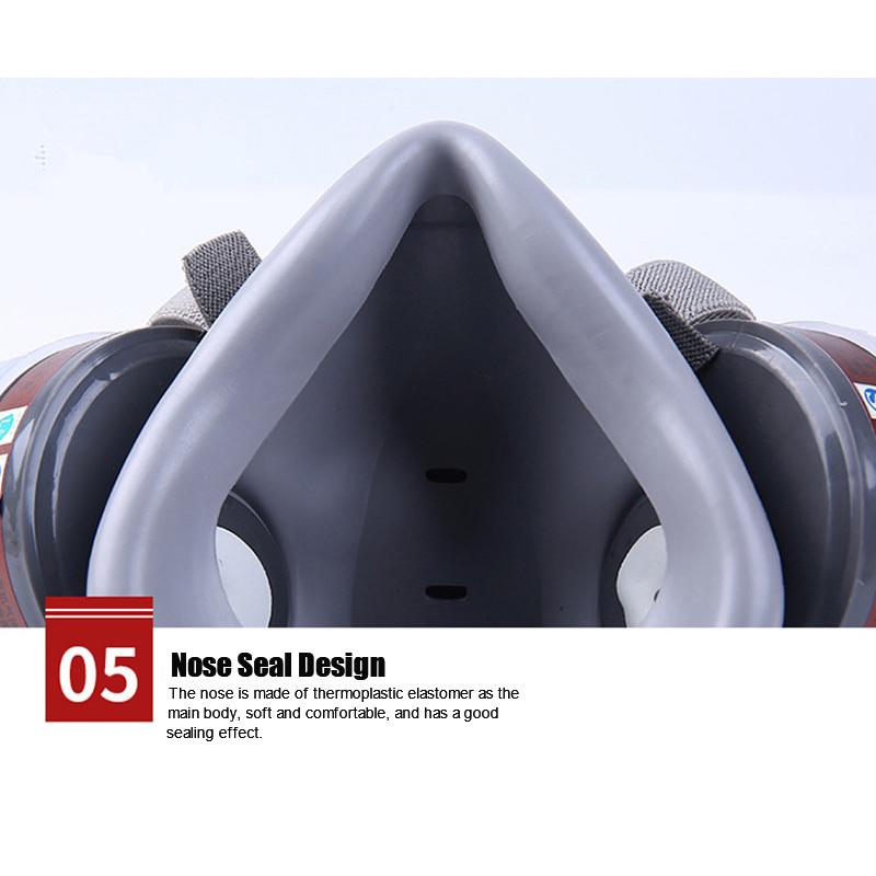 Half Mask Spray Paint Gas Mask Respiratory Protection Safety Dust-proof Respirator Mask Filter