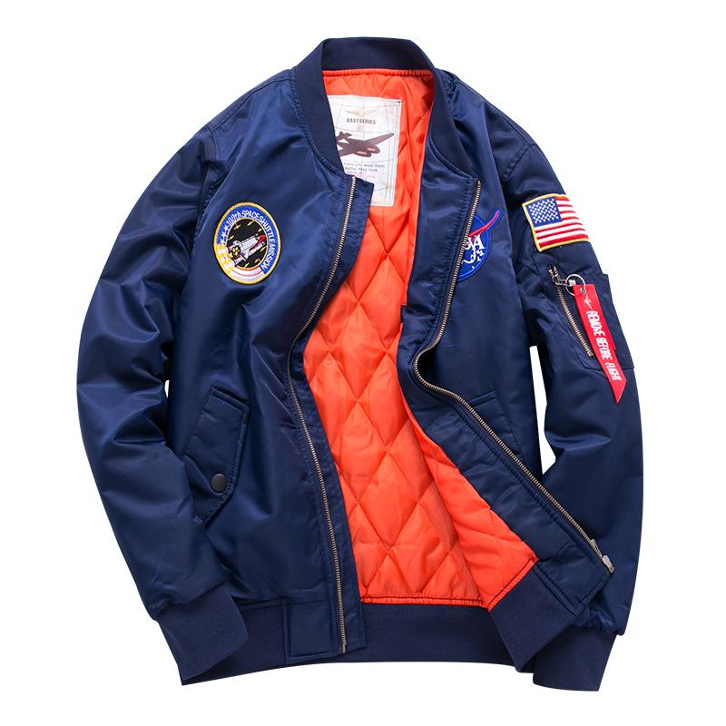 Autumn and Winter Men's Jacket Pilot Jacket Men's Thickening Plus Fat Sports Casual Coat