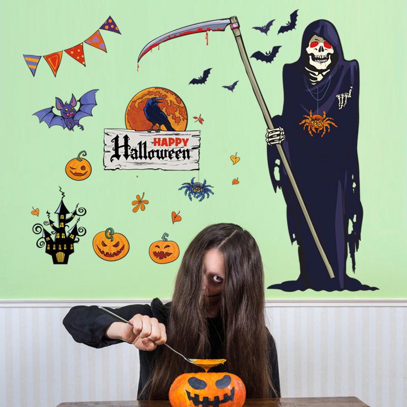 Death God Halloween bedroom living room window bar doors windows other decorative wall stickers