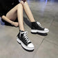 Fashion High-top Canvas Shoes Outdoor All-match Spring and Summer Shoes Ladies Trendy Casual Work Shoes