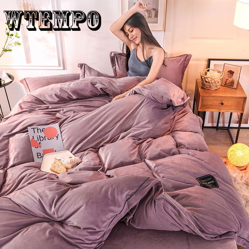 4pcs/set Winter Warm Family Bedding Set Bed Linings Duvet Cover Bed Sheet Pillowcases