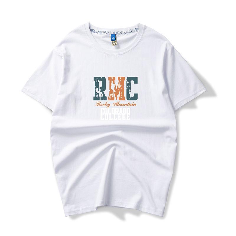 Summer Fashion Men's Cotton T-shirt Casual Short-sleeved Top T-shirt