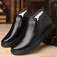 Men's Cowhide Cotton Shoes Woolen Leather Thick Warm Shoes Winter Plus Velvet Snow Boots Middle-aged and Elderly Leather Shoes Outdoor Shoes