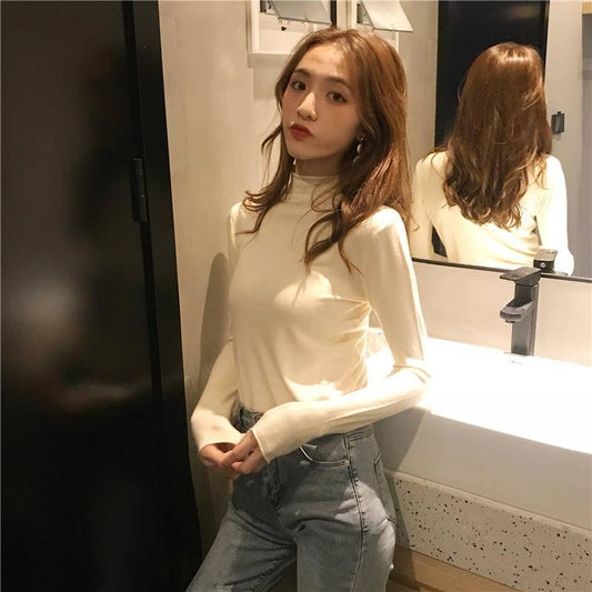 New Long-sleeved Sweater Women Wearing A Fall and Winter Hooded Slim Tight Sweater Top
