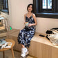 French Niche Dress Female Summer Korean V-neck Temperament Suspender Skirt Small Long Dress