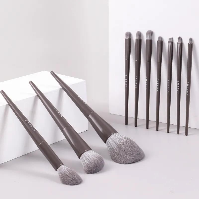 10pcs Makeup Set Brush Eye Shadow Loose Powder Eyebrow Brush Foundation Blush Brush Full Set of Brushes Super Soft