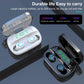Bone Conduction TWS Bluetooth V5.0 Earphone Hanging Biaural HiFi Headphones with 2200 MAh Power Bank