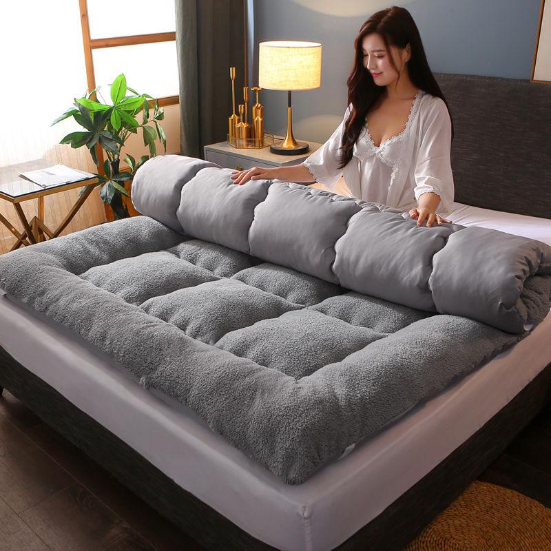 Winter Bedroom Lamb Velvet Household Sleeping Mat Comfortable Warm Bed, Student Dormitory Thick Cushion