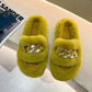 Women Winter Slippers Furry Fashion Luxury Designer 2021 New Indoor Casual Fur Cotton Slide Shoes Ladies Platform Slipper Plus Size 41