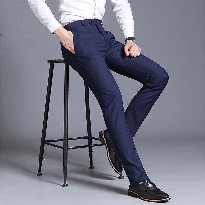 Men's Business Formal Wear Professional Casual Trousers Spring and Summer Straight Pants